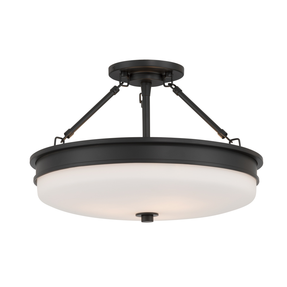 Halora 15.25" 3-Light Semi-Flush Mount