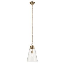 Kichler 52661CPZCLR - Marsailli 19" 1-Light Medium Pendant with Clear Glass in Champagne Bronze