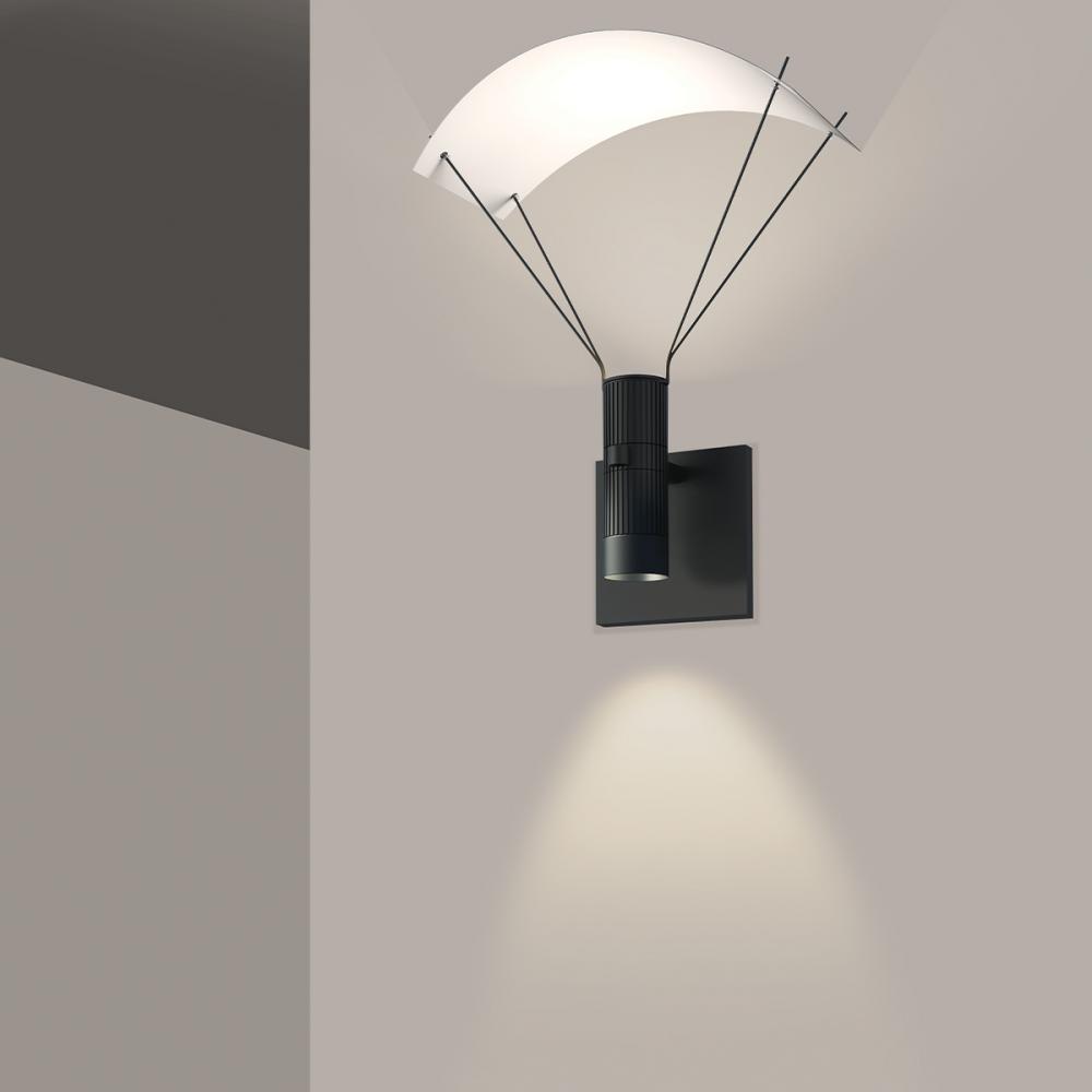 Standard Single Sconce with Bar-Mounted Duplex Cylinders w/Snoot Flood Lens & Parachute Reflector