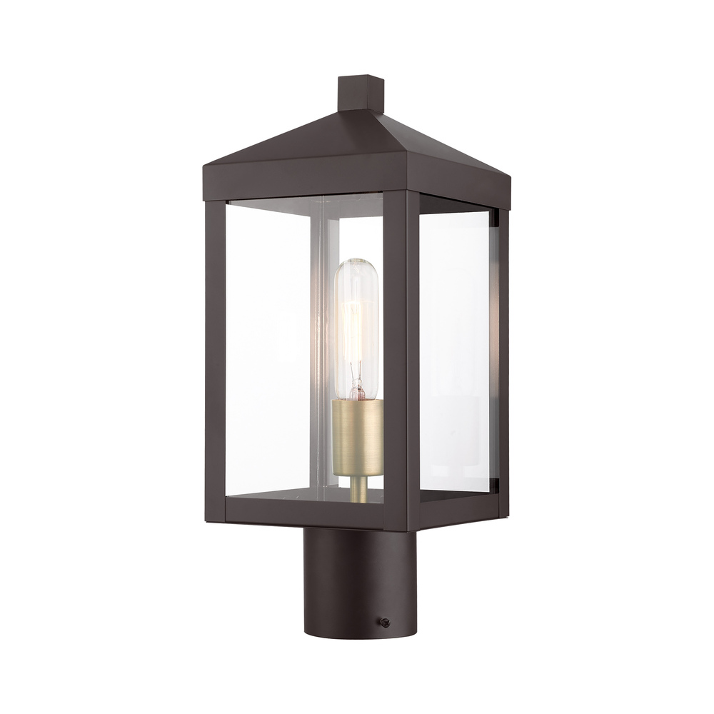 1 Lt Bronze Outdoor Post Top Lantern