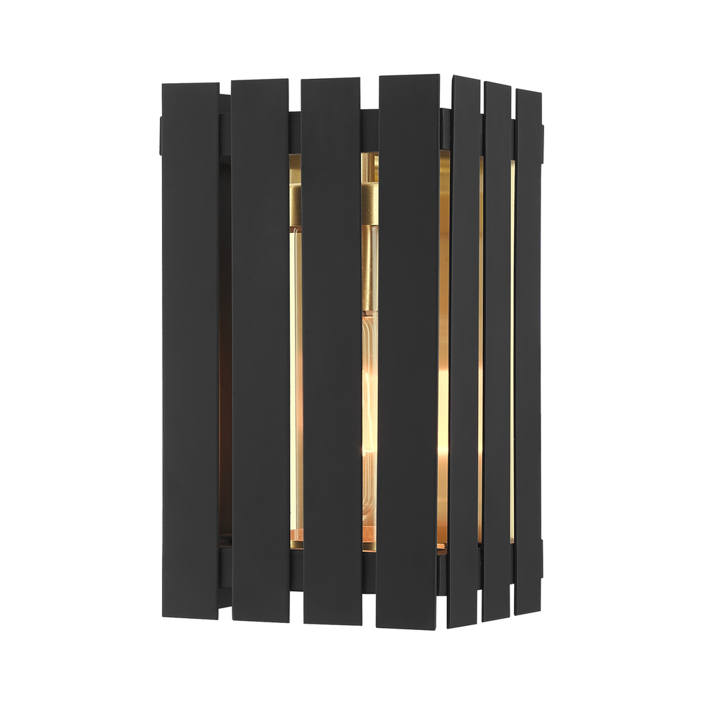 1 Lt Black Outdoor Wall Lantern