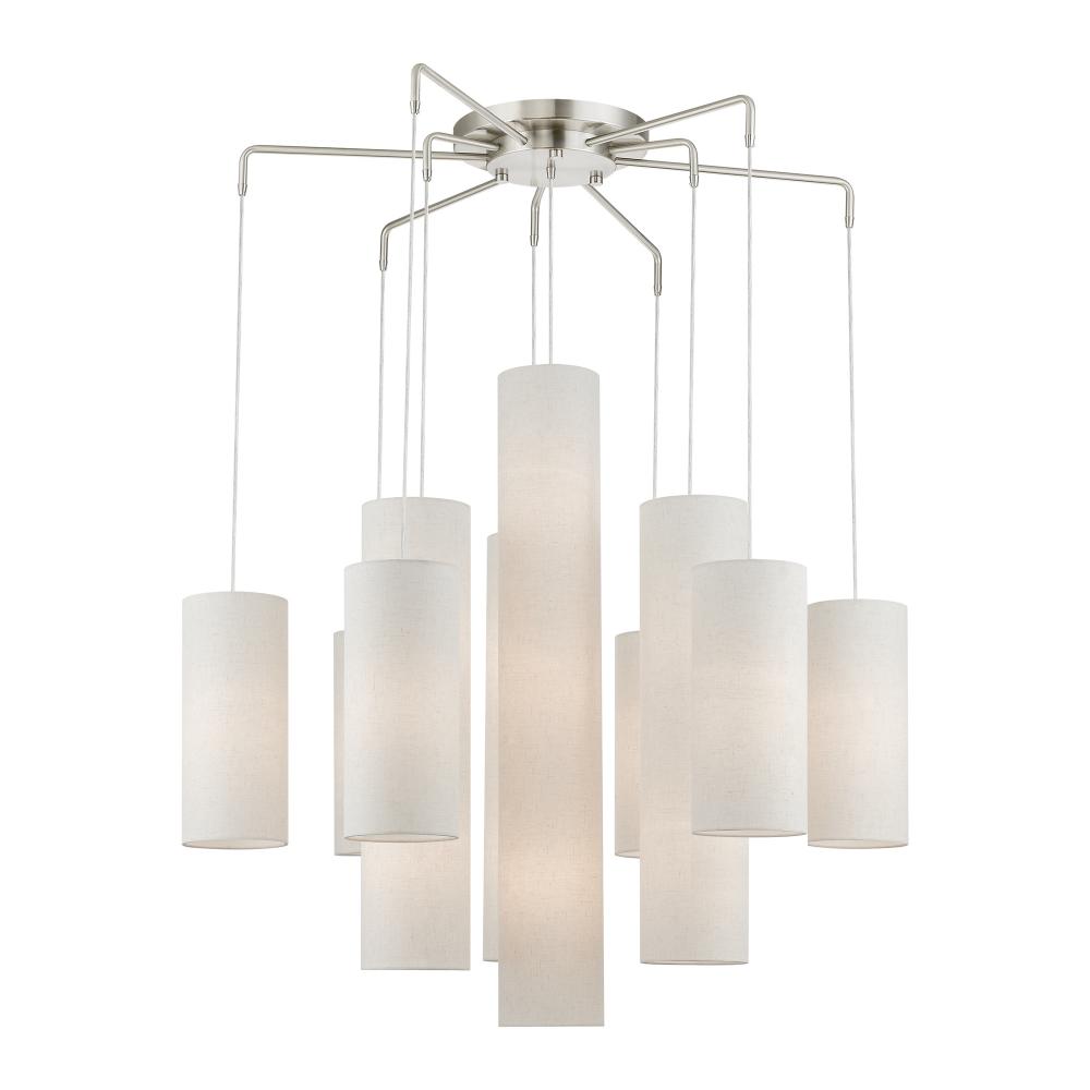 Brushed nickel deals foyer chandelier