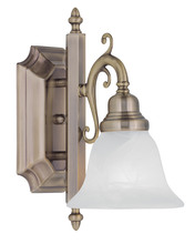 Livex Lighting 1281-01 - 1 Light Antique Brass Bath Light