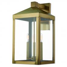 Livex Lighting 20585-01 - 3 Lt AB Outdoor Wall Lantern