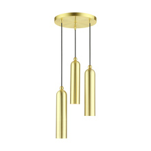 Livex Lighting 46753-12 - 3 Lt Satin Brass  Pendant