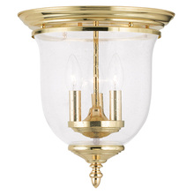 Livex Lighting 5024-02 - 3 Light Polished Brass Ceiling Mount