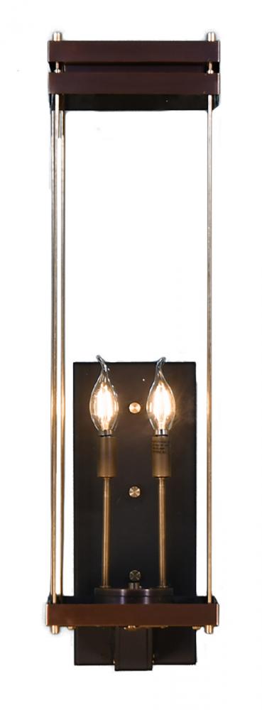 The CopperSmith Austin 23" Tall Copper Electric Wall Mount Outdoor Light Lantern Sconce