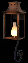The Coppersmith MS21E-HSI-BS - Market Street 21 Electric-Hurricane Shade-Bottom Scroll