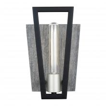 Varaluz 260W01BLG - Zag 1-Lt Sconce - Black/Grey Wood