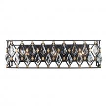 Varaluz 345B03CBHG - Windsor 3-Lt Crystal Bath - Carbon/Havana Gold