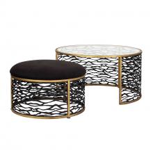 Varaluz 348TC32NHGCB - Kato Nesting Coffee Table and Ottoman - Havana Gold/Carbon