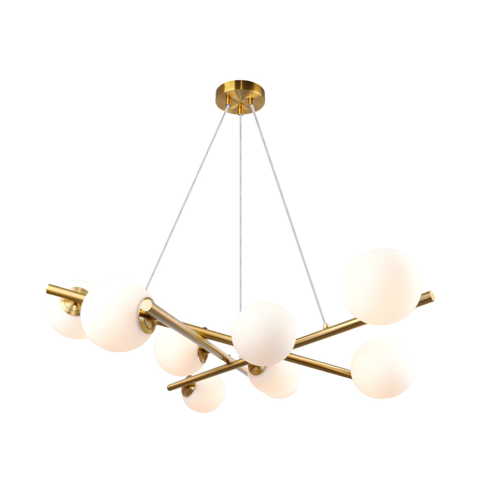 Modena - 9-Light Chandelier - Plated Brushed Brass
