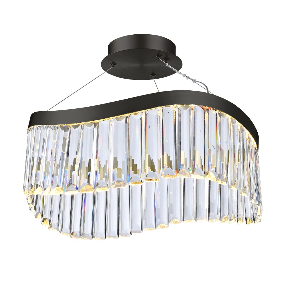 Jules Integrated LED Chandelier 19", Black