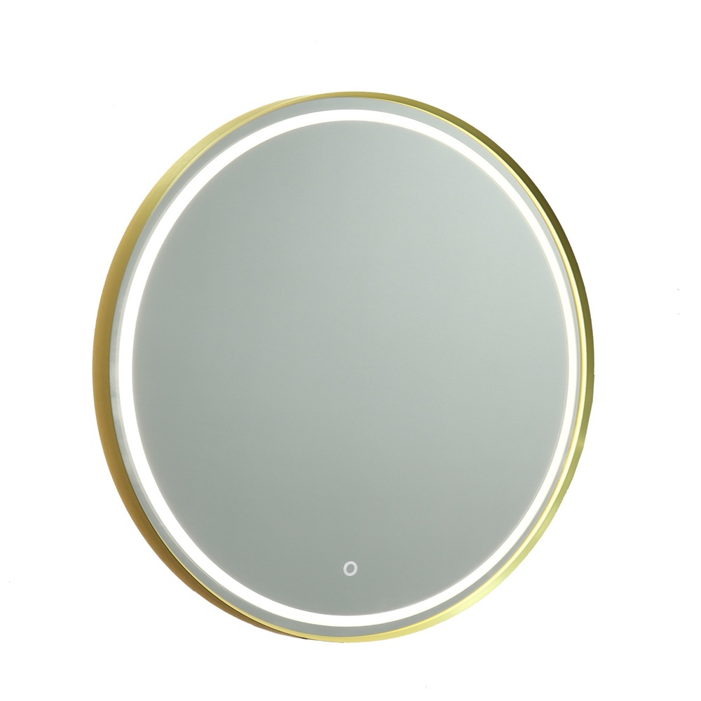 Reflections Collection Round Bathroom Mirror Brushed Brass