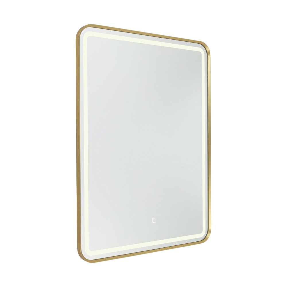 Reflections Collection Rectangular Bathroom Mirror Brushed Brass
