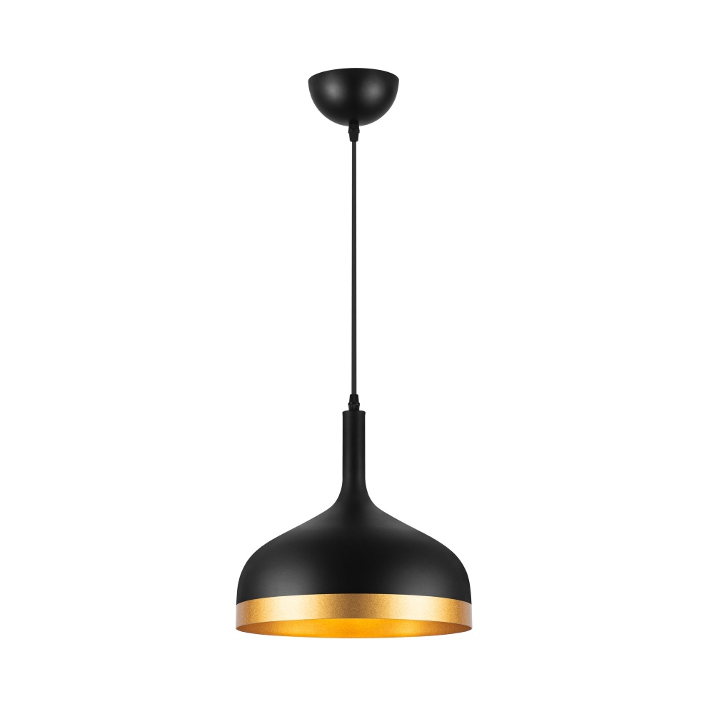 Dash Collection 1-Light Pendant, Black & Gold