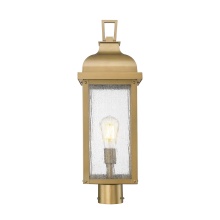 Artcraft AC8183WB - Madrid 1 Light Outdoor Post Light, Weathered Brass
