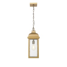 Artcraft AC8185WB - Madrid 1 Light Outdoor Pendant, Weathered Brass