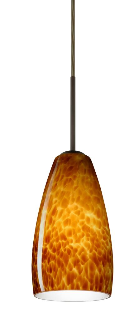 Besa Chrissy Pendant Bronze Amber Cloud 1x50W B10 Medium Base