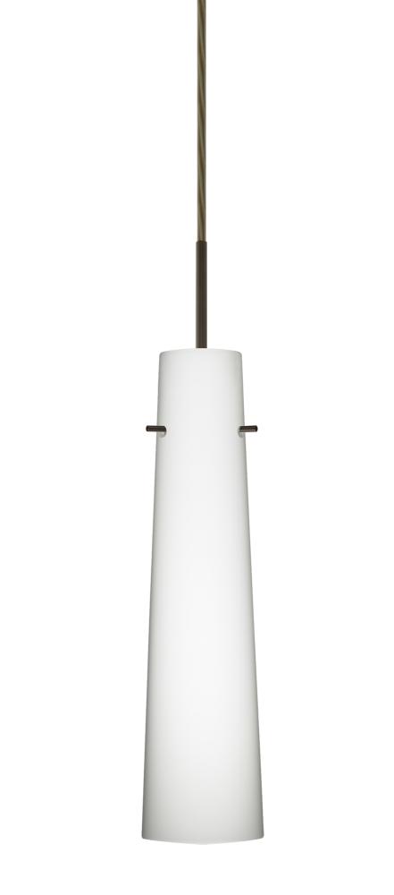 Besa Camino Pendant Bronze Opal Matte 1x40W Candelabra