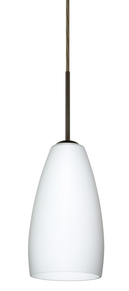 Besa Chrissy Pendant Bronze Opal Matte 1x50W B10 Medium Base