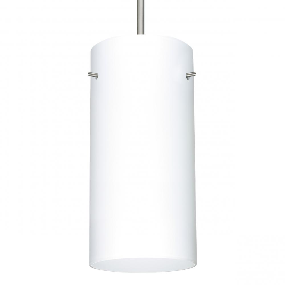 Besa Cord Pendant Stilo 12 Satin Nickel Opal Matte 1x11W LED