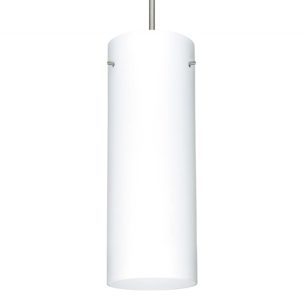 Besa Stilo 18 LED Pendant Opal Matte Satin Nickel 1x11W LED, 15Ft. Cord