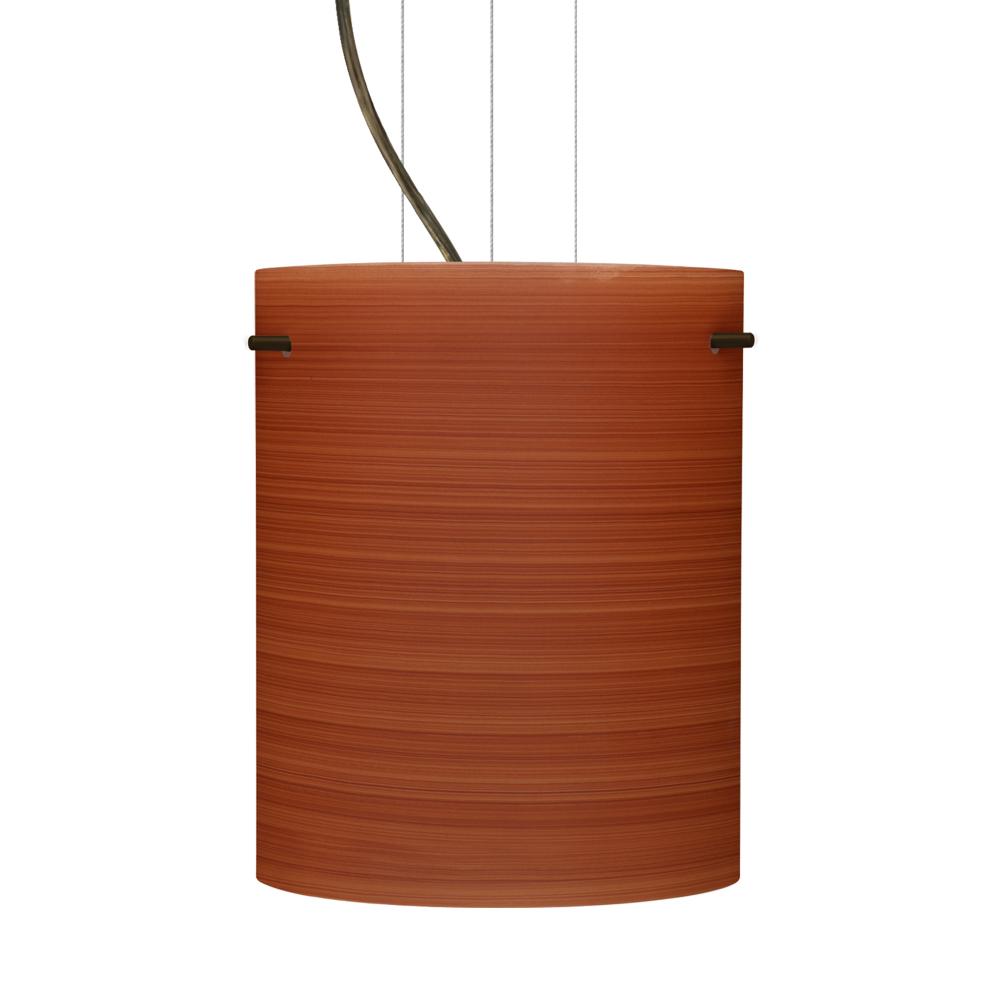 Besa Pendant Tamburo 8 Bronze Cherry 1x100W Medium Base, 15Ft. Option