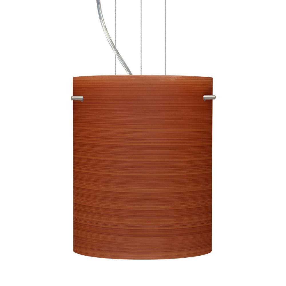 Besa Tamburo 8 Pendant Cherry Satin Nickel 1x11W LED, 15Ft. Option