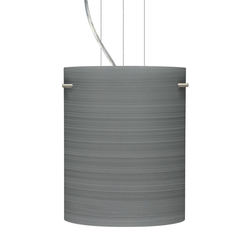 Besa Tamburo 8 Pendant Titan Satin Nickel 1x11W LED, 15Ft. Option