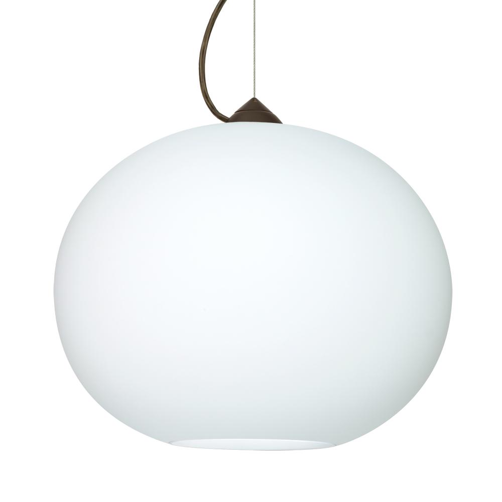 Besa Pendant Jordo Bronze Opal Matte 1x150W Medium Base, 15Ft. Cord
