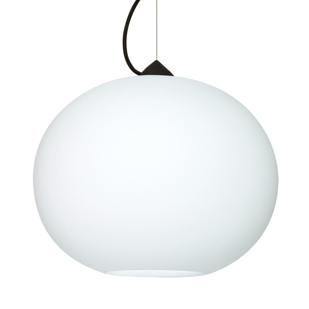 Besa Jordo LED Pendant 1Kx Opal Matte Black 1x11W LED