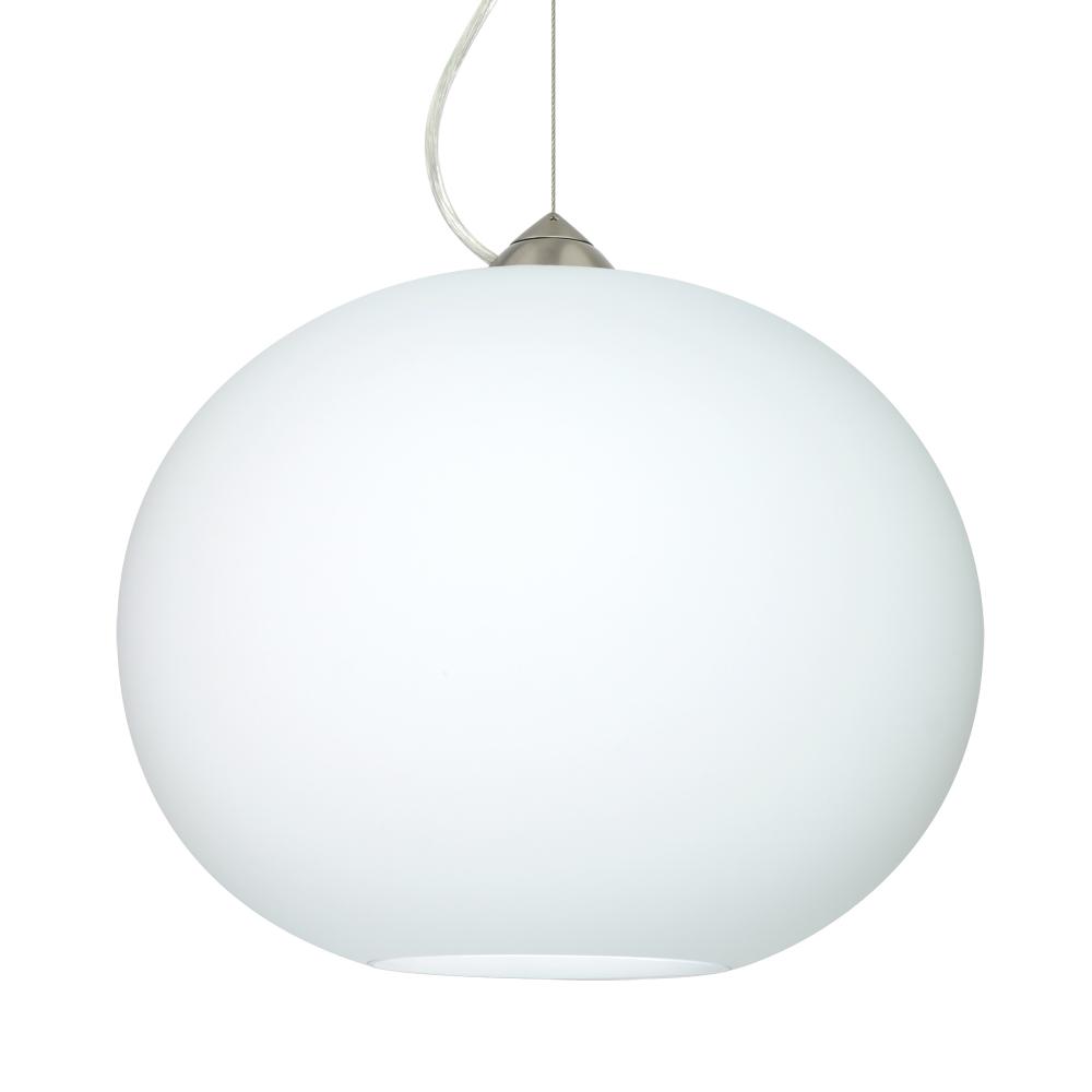 Besa Pendant Jordo Satin Nickel Opal Matte 1x150W Medium Base, 15Ft. Cord