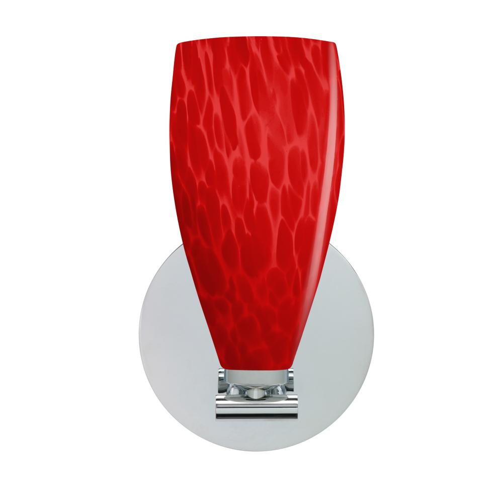 Besa, Karli Wall Sconce, Red Cloud, Polished Nickel Finish, 1x40W MAX G9 Base