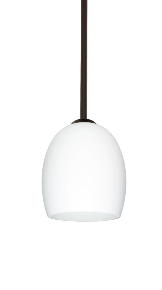 Besa Lucia LED Pendant Opal Matte Bronze 1x9W LED