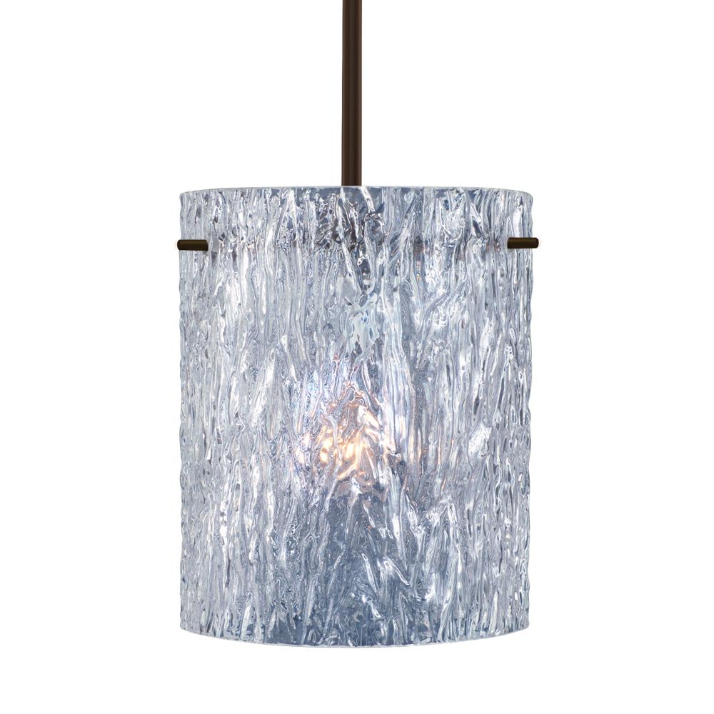 Besa Tamburo 8 Pendant Clear Stone Bronze 1x11W LED, 15Ft. Cord