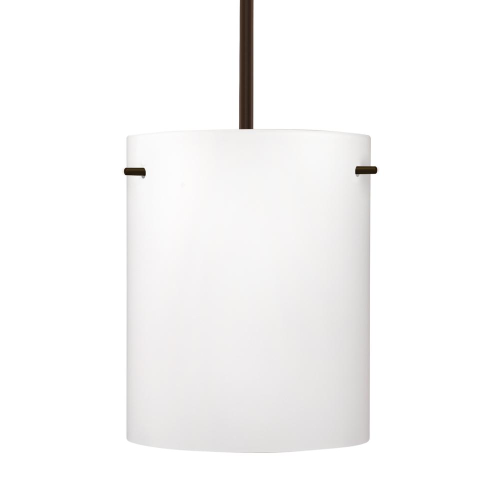 Besa Tamburo 8 Pendant Opal Matte Bronze 1x11W LED, 15Ft. Cord