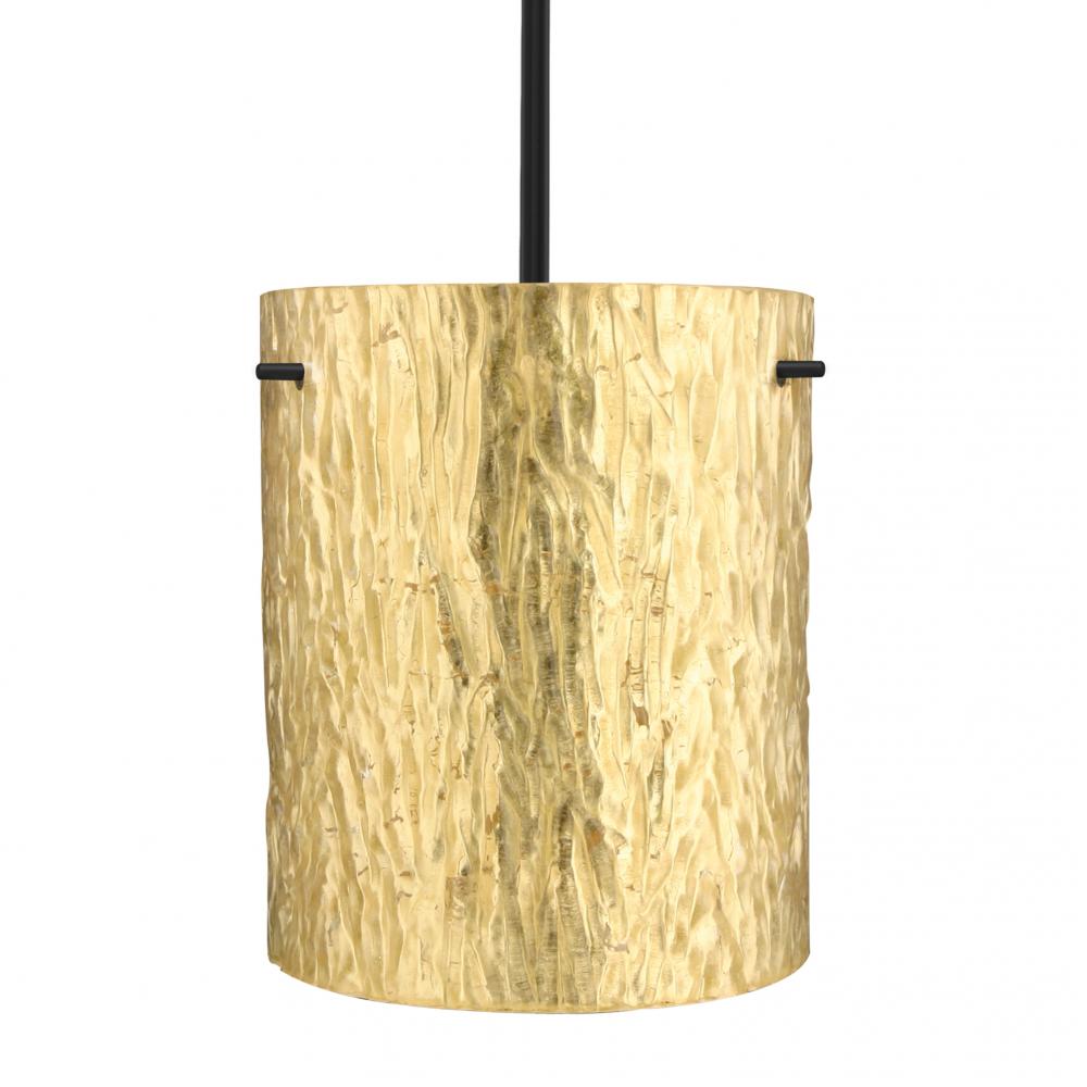 Besa Tamburo 8 Pendant Stone Gold Foil Black 1x11W LED