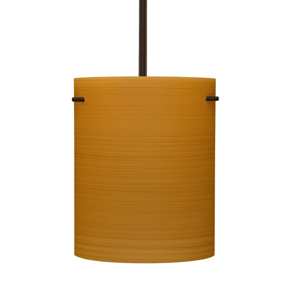 Besa Stem Pendant Tamburo 8 Bronze Oak 1x100W Medium Base, 15Ft. Cord