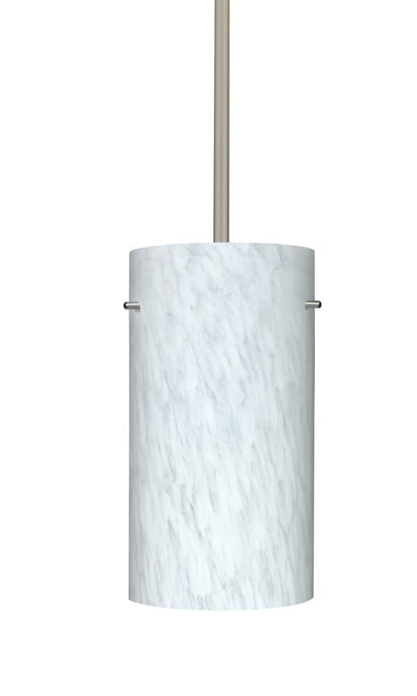 Besa Stem Pendant Stilo 12 Satin Nickel Carrera 1x11W LED, 15Ft. Cord