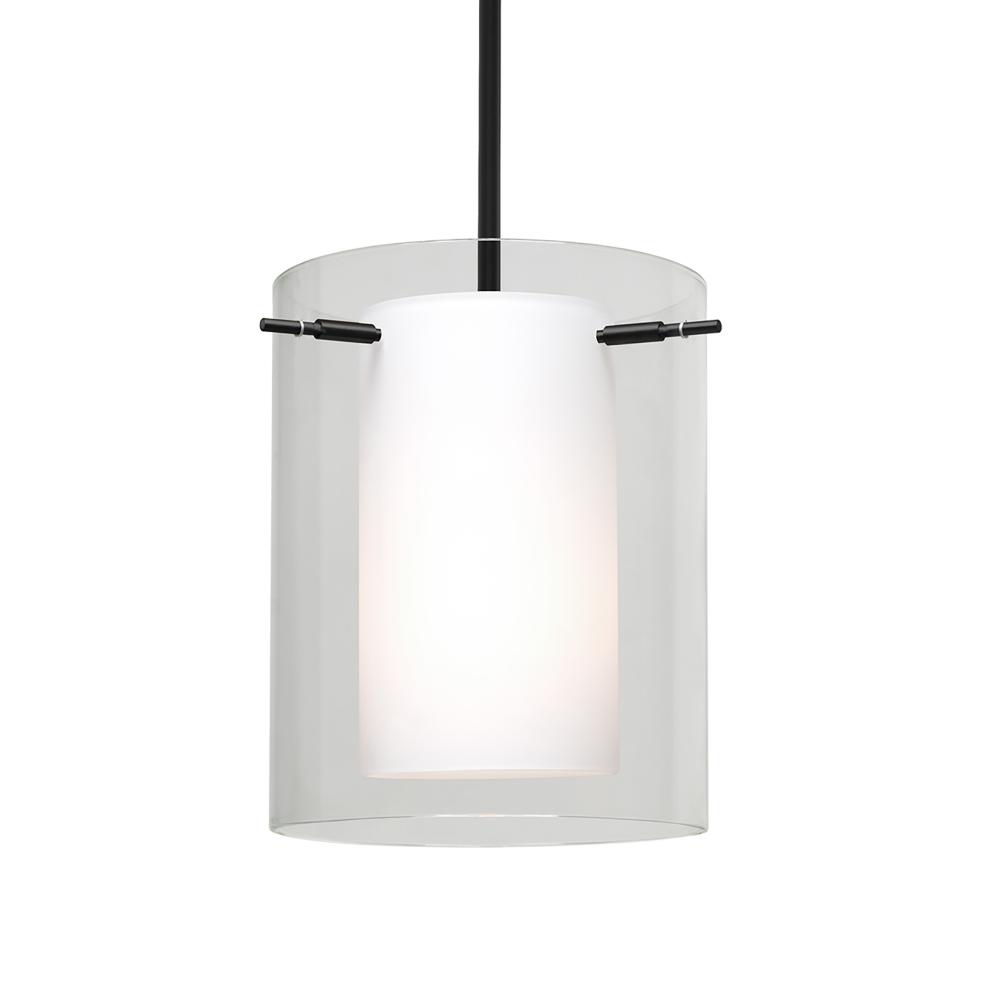 Besa Pahu 8 LED Pendant 1Tt Clear/Opal Black 1x11W LED