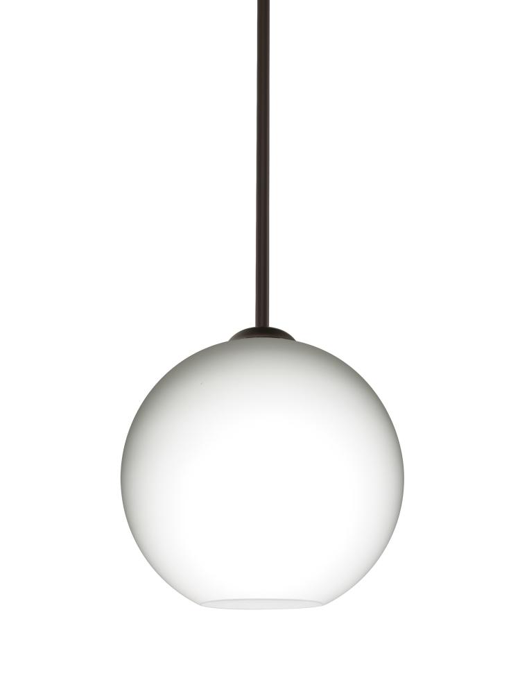 Besa Coco 8 Stem Pendant, Opal Matte, Bronze Finish, 1x60W Medium Base