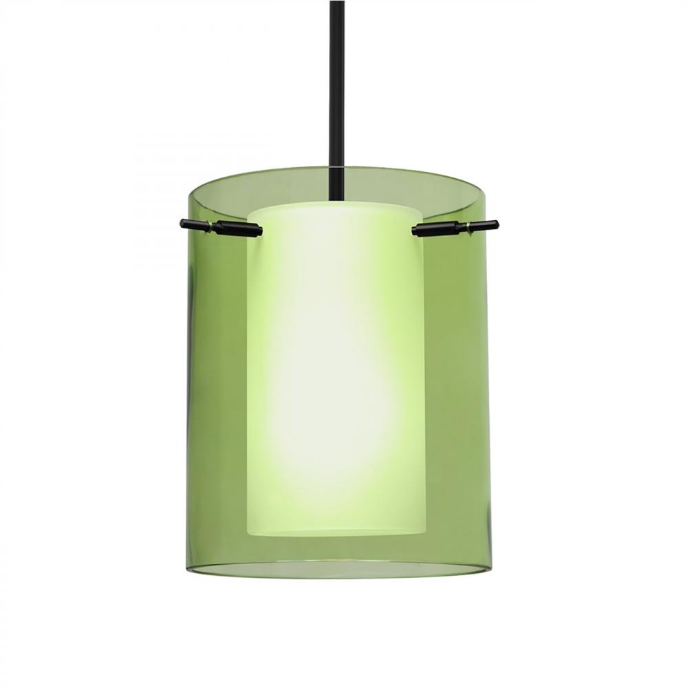 Besa Pahu 8 LED Pendant 1Tt Transparent Olive/Opal Black 1x11W LED