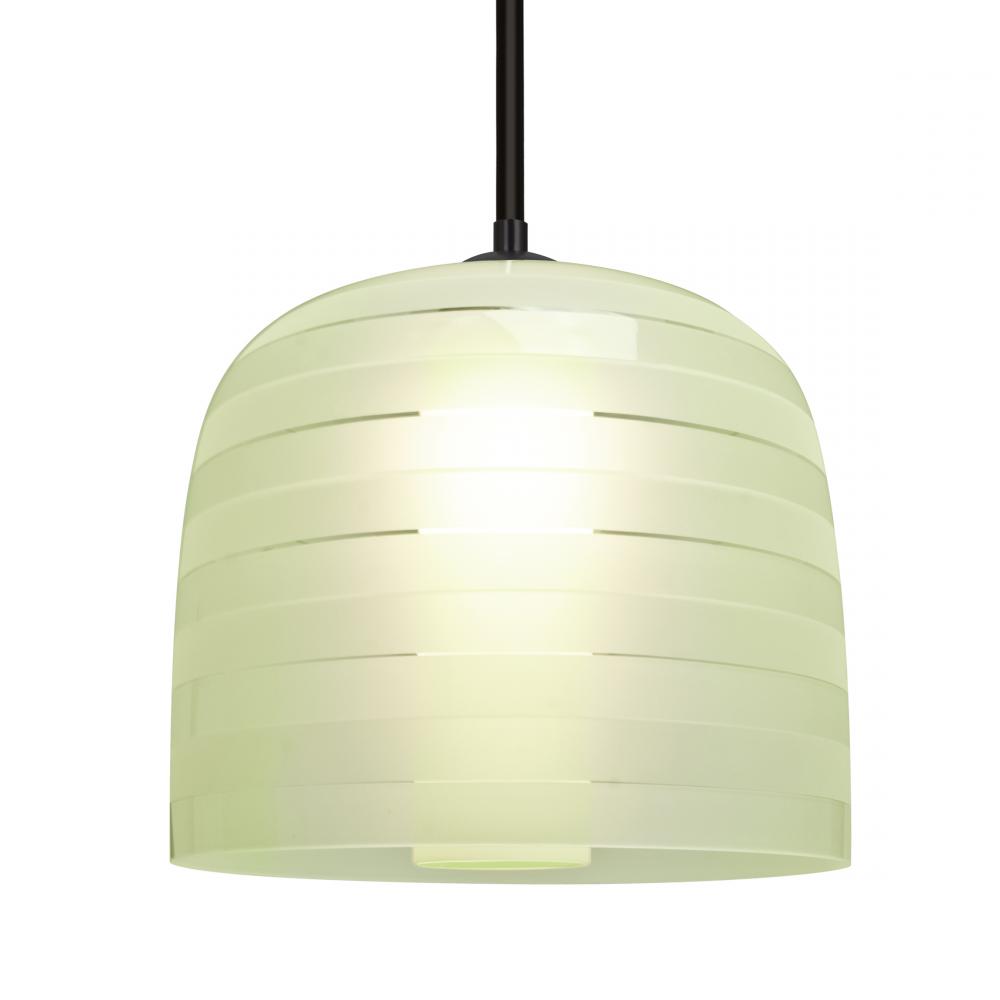 Besa, Mitzi 10 Stem Pendant, Chartreuse, Black Finish, 1x9W LED