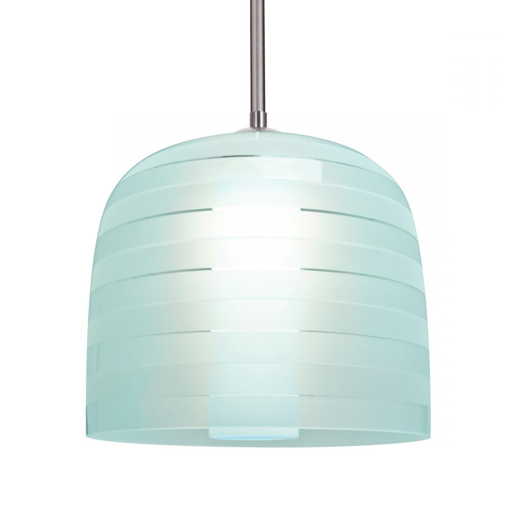 Besa, Mitzi 10 Stem Pendant, Cyan, Satin Nickel Finish, 1x9W LED