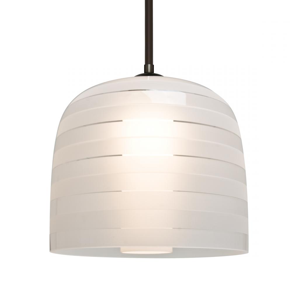Besa, Mitzi 10 Stem Pendant, Frost, Bronze Finish, 1x9W LED