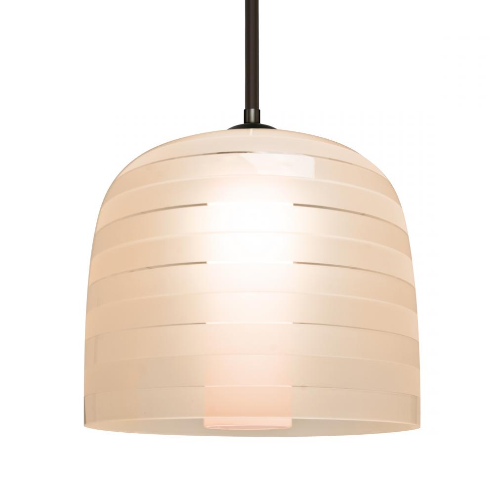 Besa, Mitzi 10 Stem Pendant, Salmon, Bronze Finish, 1x9W LED