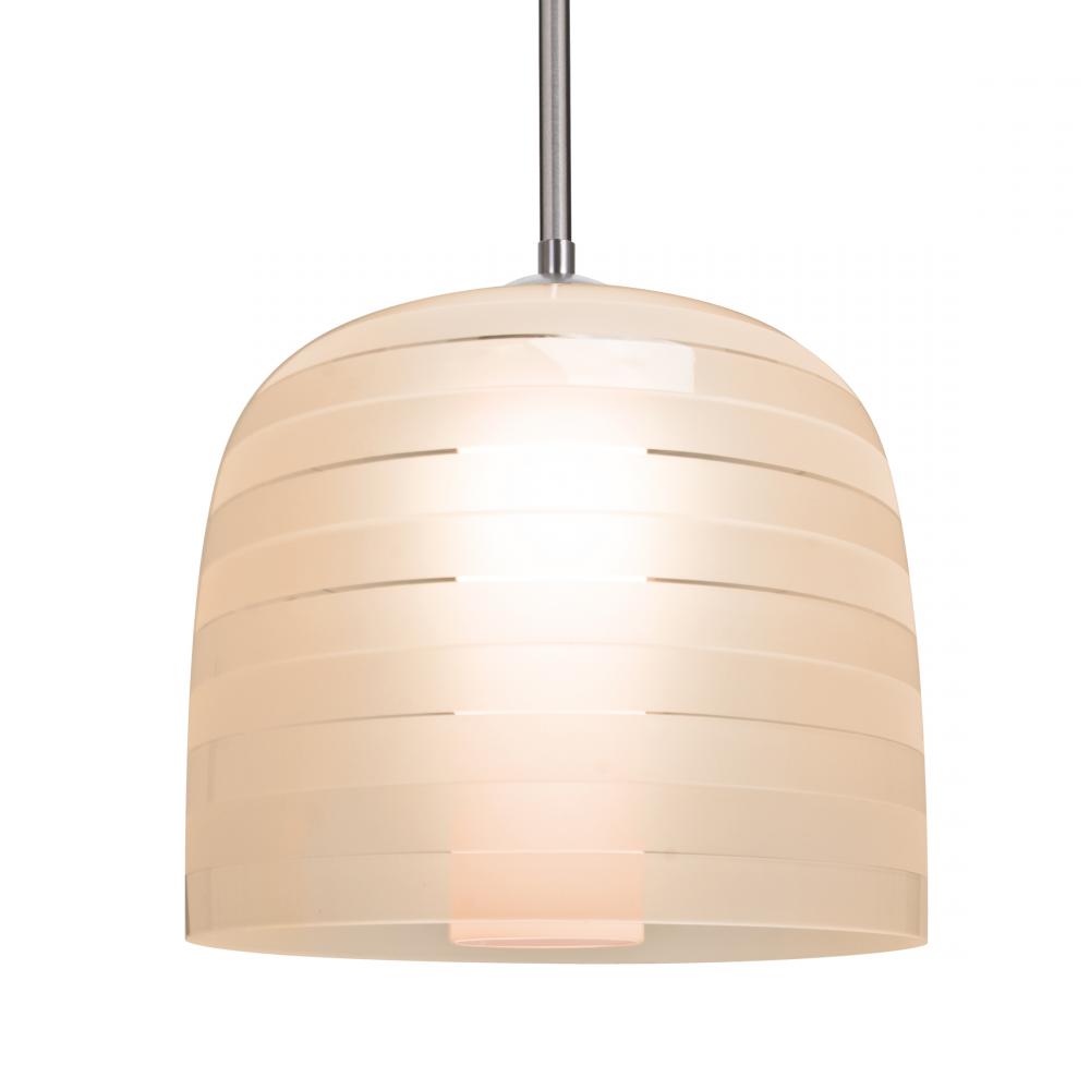Besa, Mitzi 10 Stem Pendant, Salmon, Satin Nickel Finish, 1x9W LED