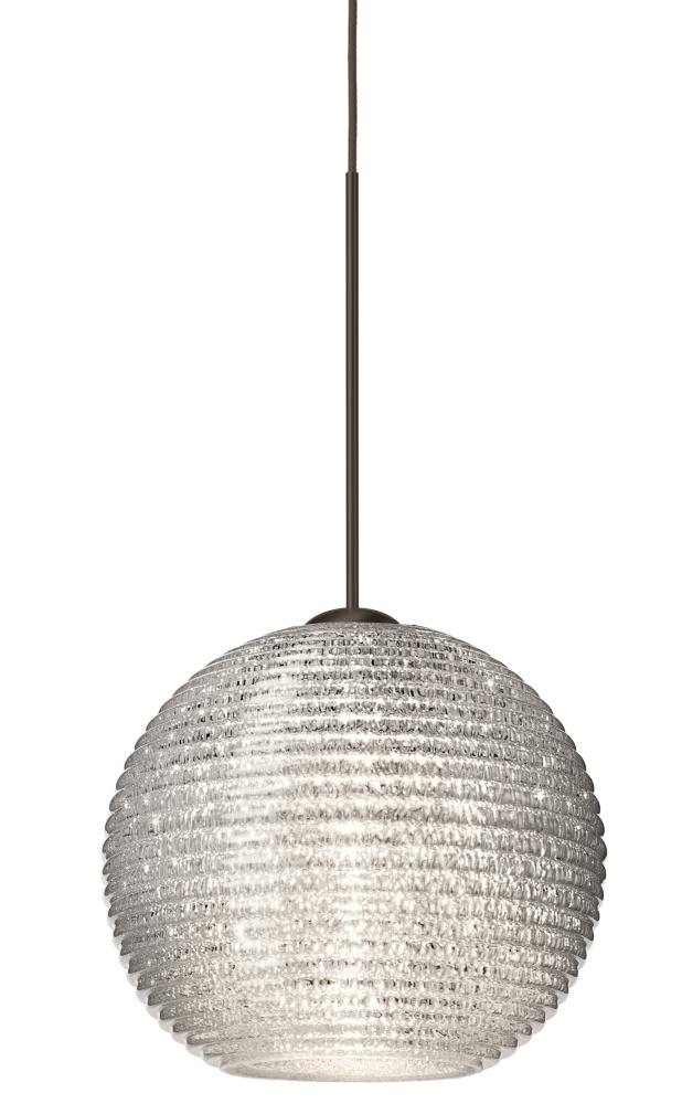 Besa Pendant Kristall 6 Bronze Glitter 1x5W LED