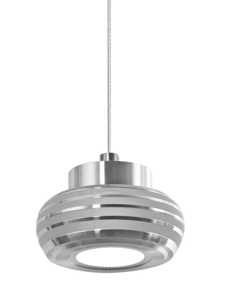 Besa, Flower Cord Pendant, Silver/Silver, Satin Nickel Finish, 1x6W LED